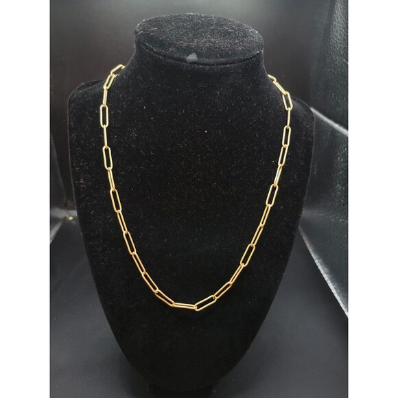 Madewell Jewelry - Madewell Gold Paperclip Chain necklace adjustable